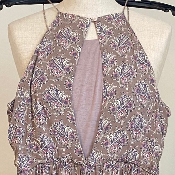 Forever 21 Purple Floral Floor-Length Jumpsuit - Picture 5 of 7